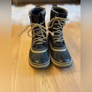 Sorel 1964 Premium Leather Rubber Laced Snow Boots Waterproof size 6